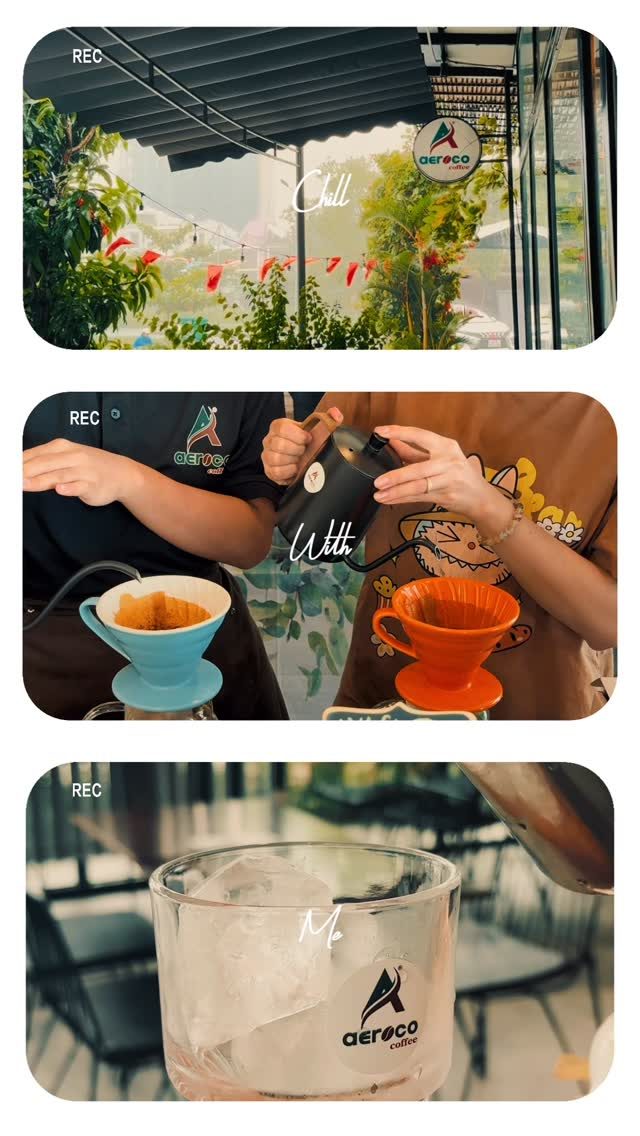 Cây xanh và chỗ ngồi ngoài trời tại Aeroco