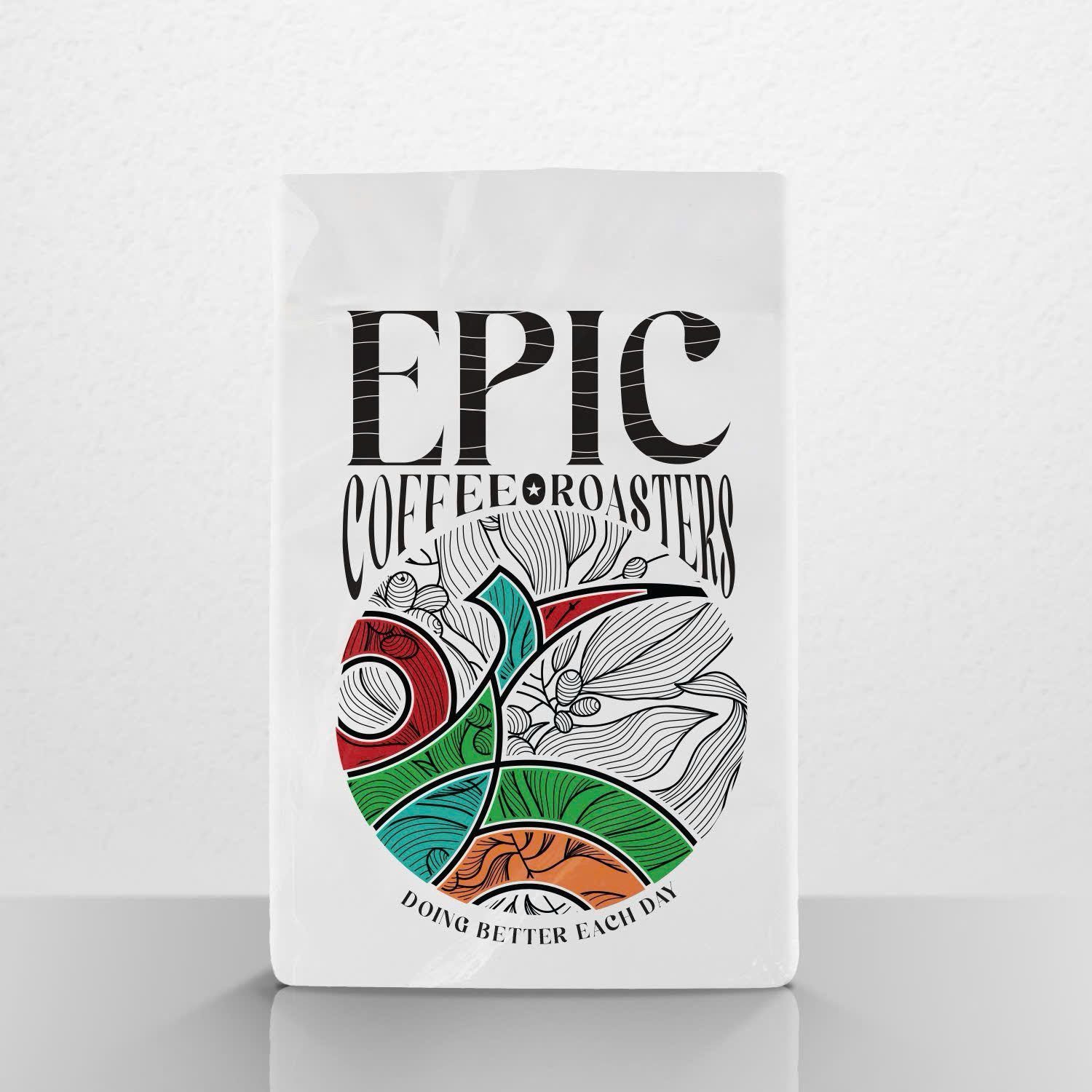 Epic's retail roasted-coffee bag