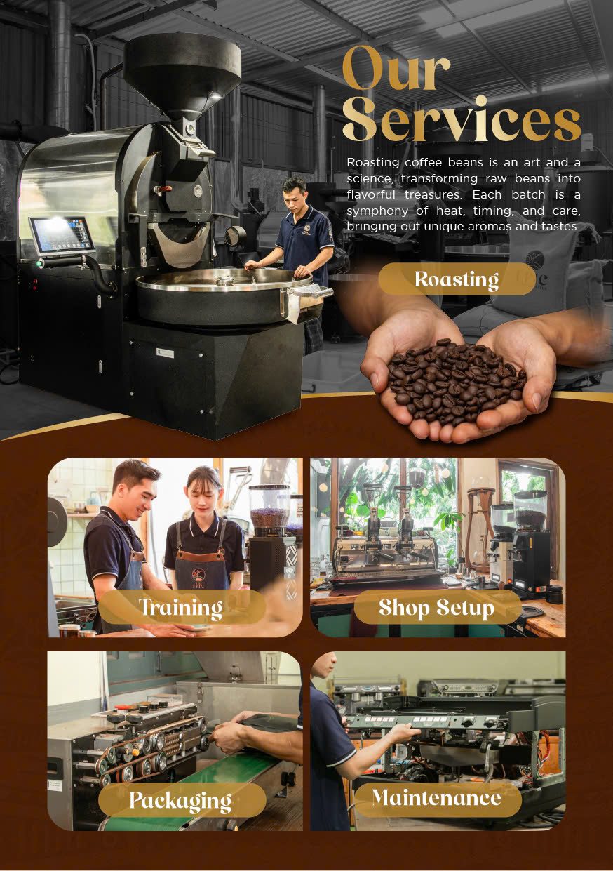 Roasting and training at the facility
