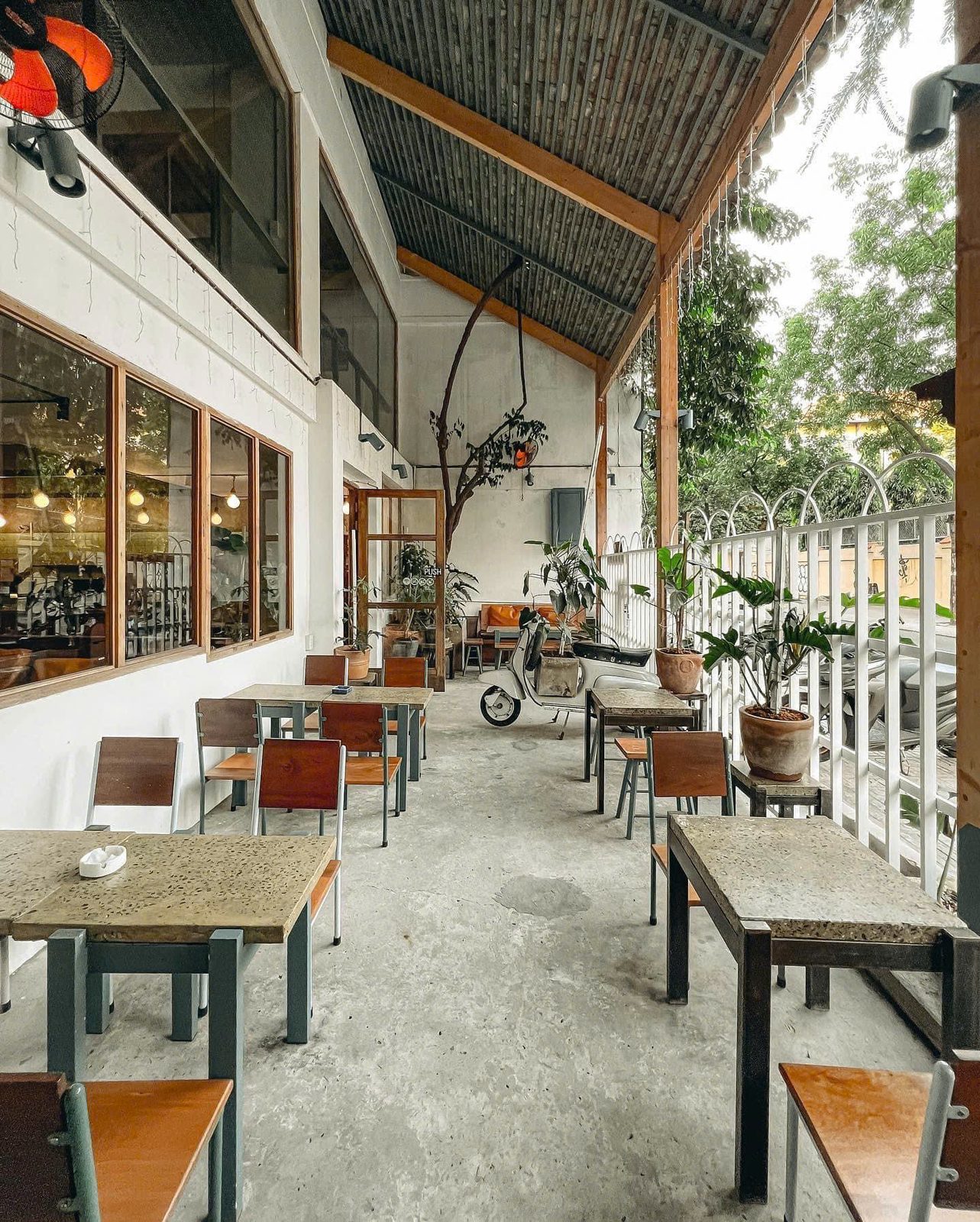 The outdoor patio