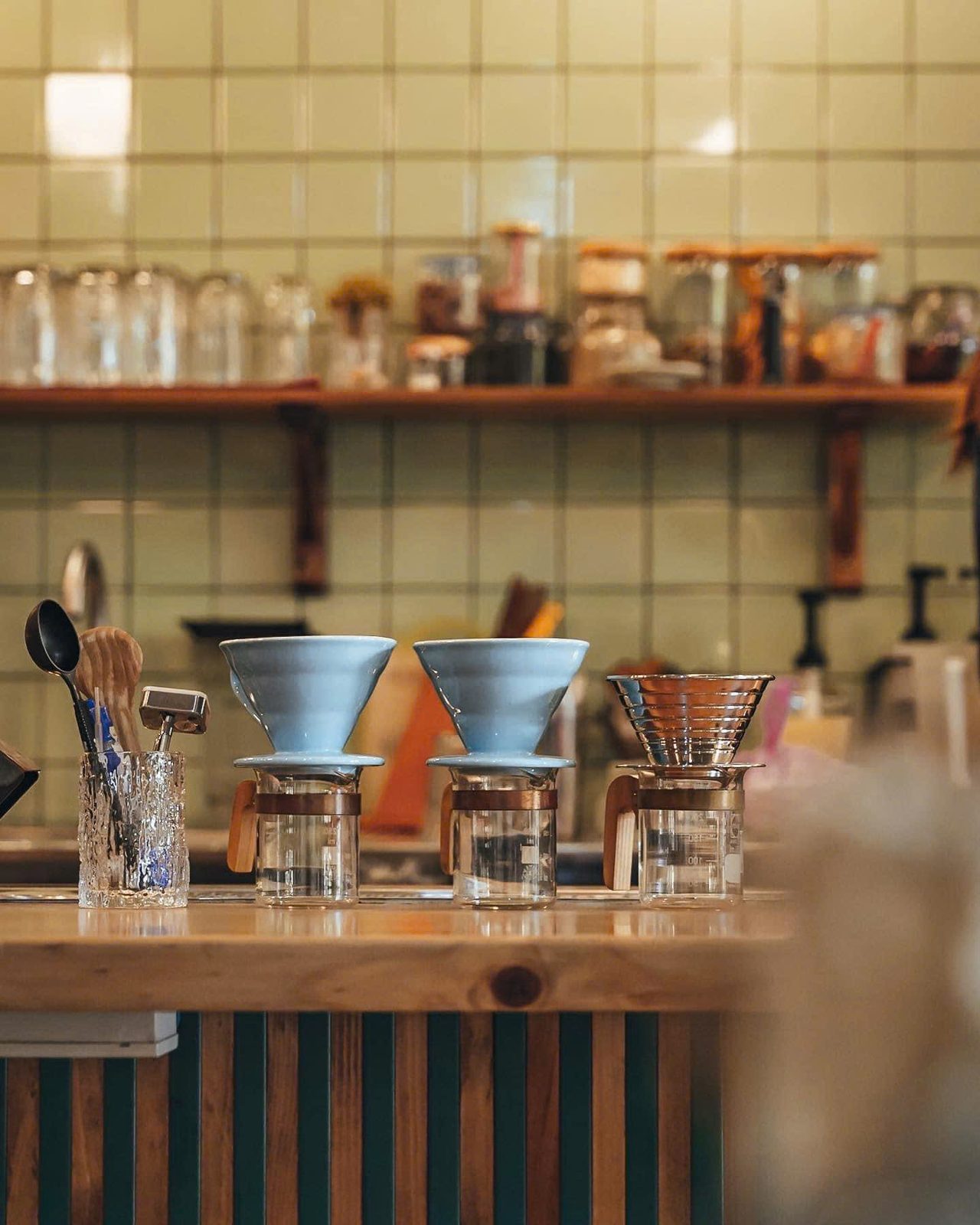 The pour-over station