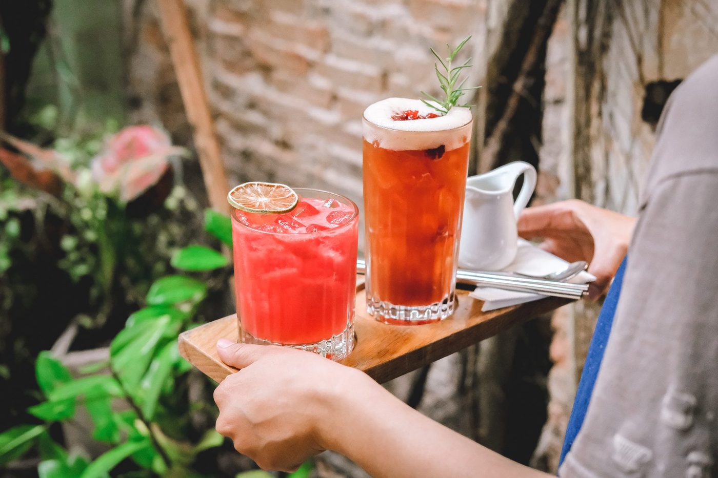 New year; barista action, seasonal fruity drinks, event notices
