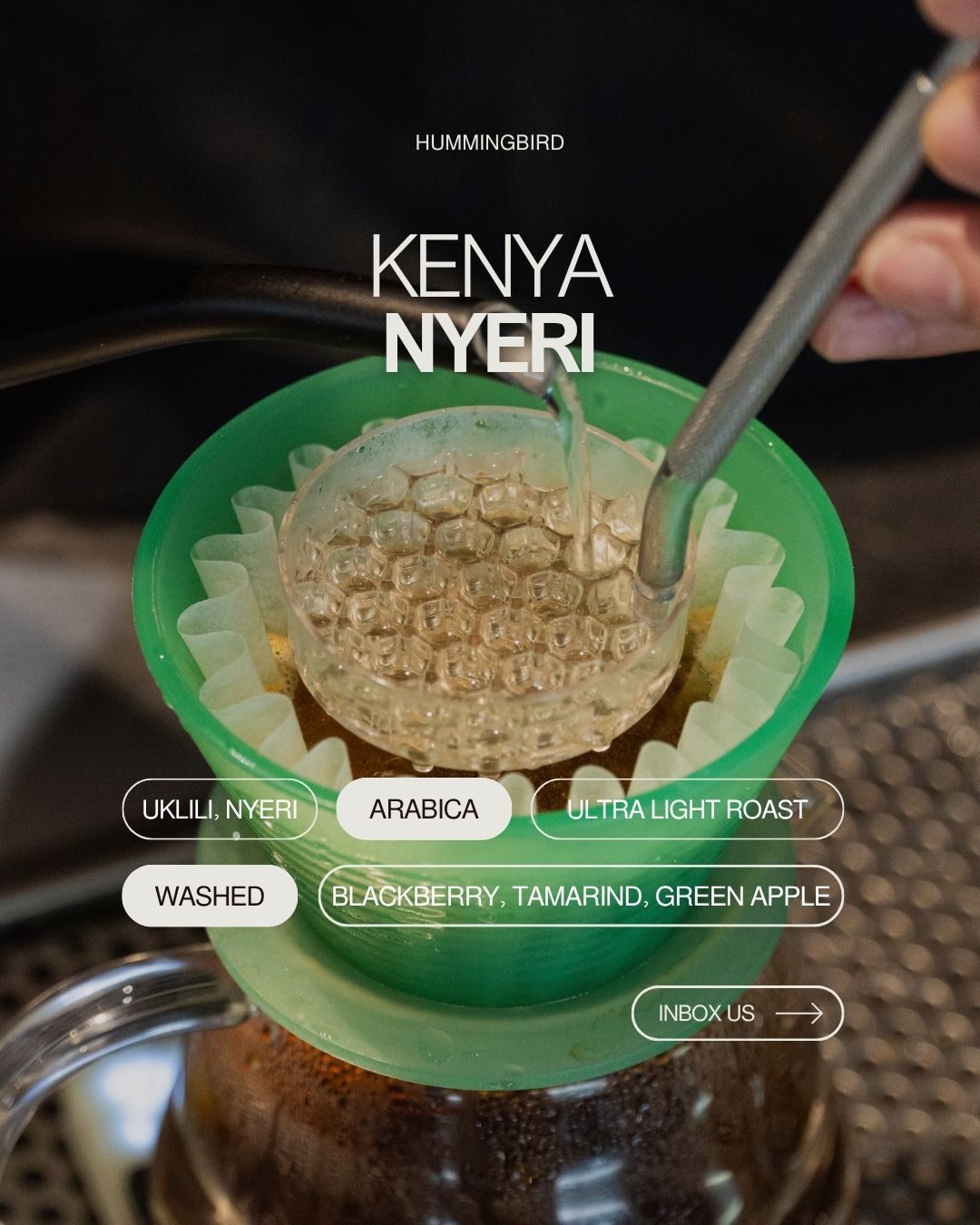 Kenya Nyeri pour-over tasting card