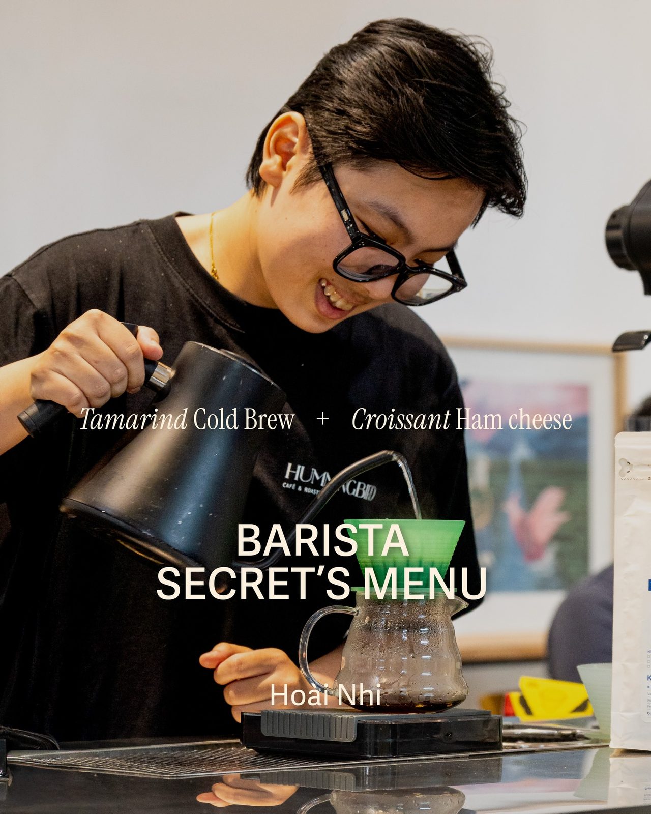 “Barista's Secret Menu” card, Hoài Nhi's pairing