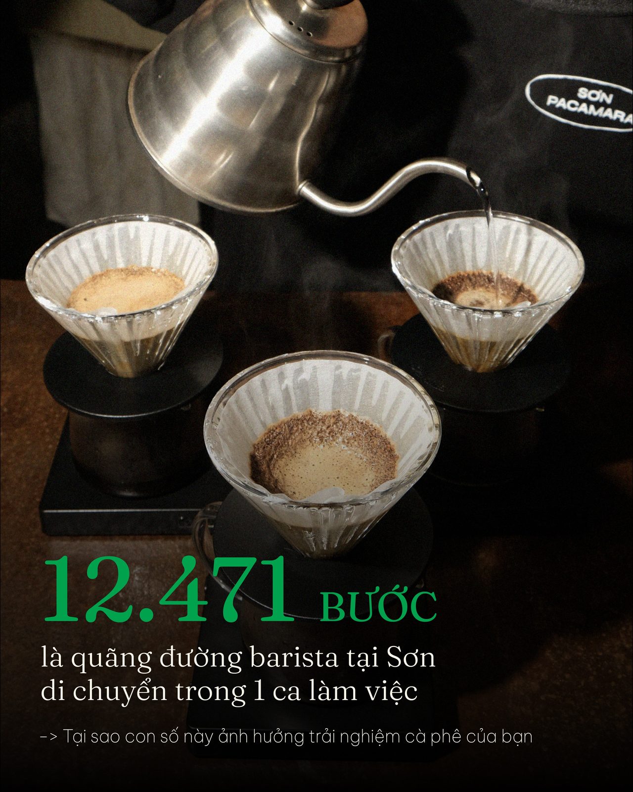 The pour-over station